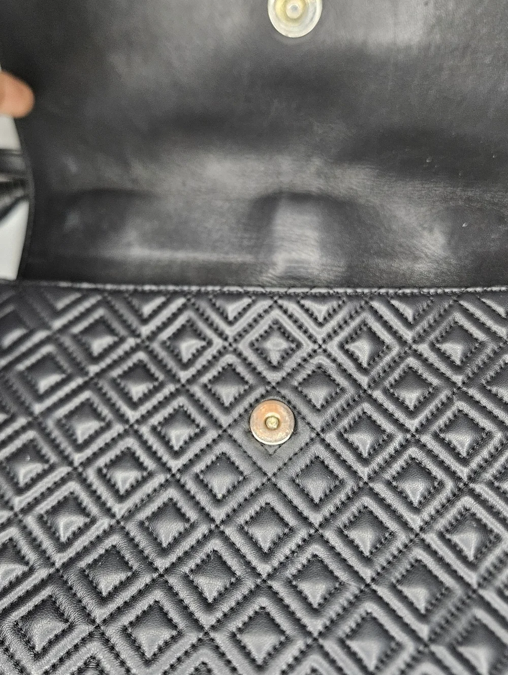 Tory Burch Fleming Black Quilted Leather Chain Shoulder/Crossbody Bag